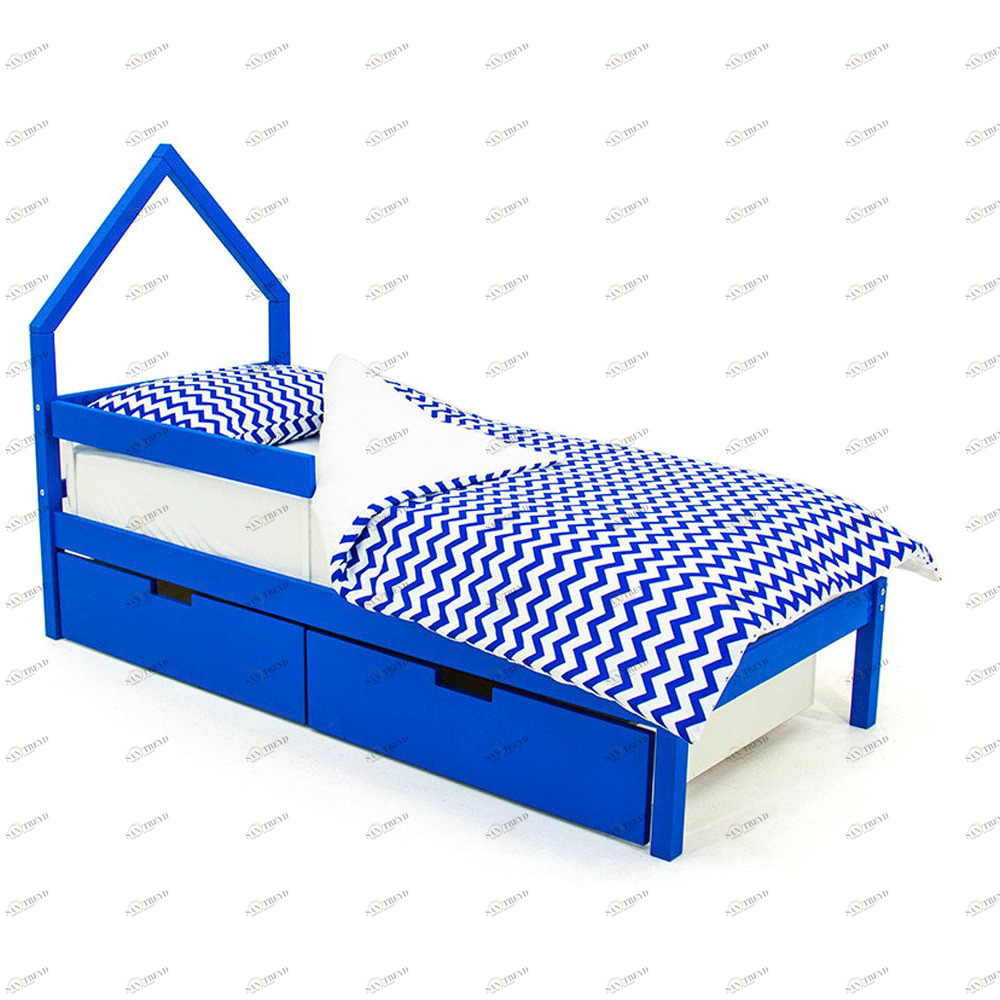 Детская кровать-домик мини Svogen синяя БЕЛЬМАРКО  326841 Синий Santreyd 