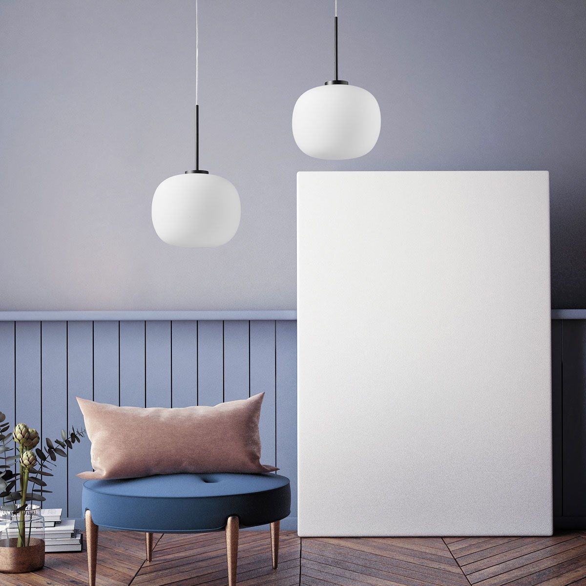 Регулируемый подвесной светильник из опалового стекла Miloox ARCH-00088954 - Вид №1