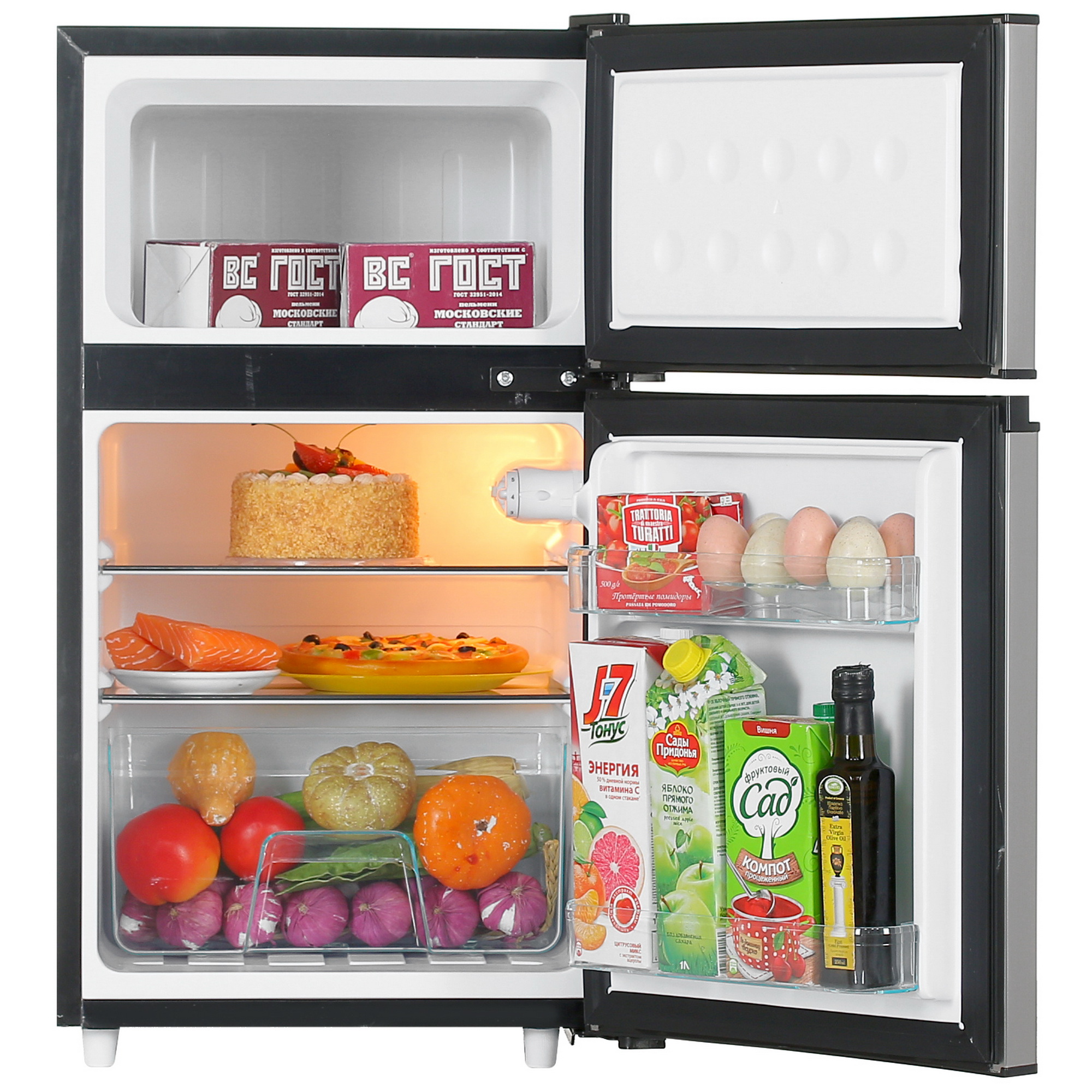 8195264 Холодильник компактный   Tesler RCT-100 серебристый STDN-0079774 - Вид №5