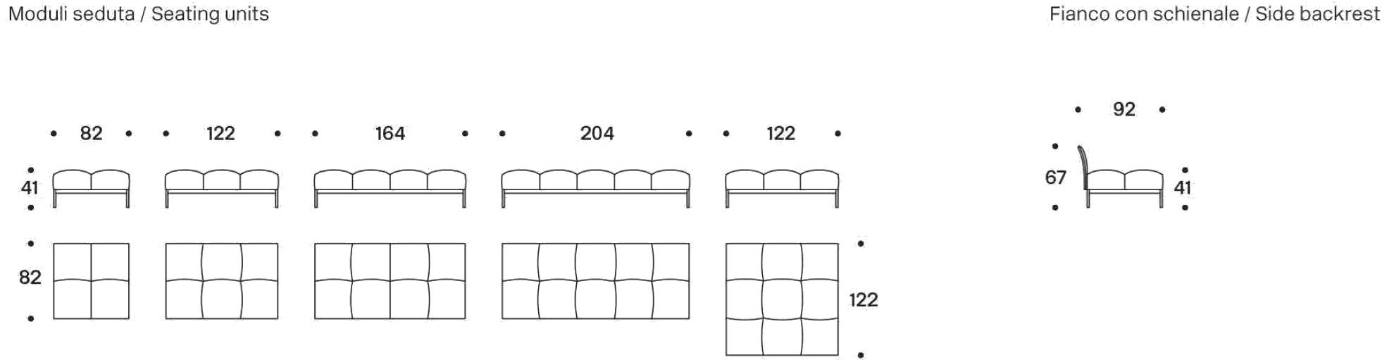 Saba Italia Модульный тканевый диван Pixel light sun-id-1385462 - Вид №10
