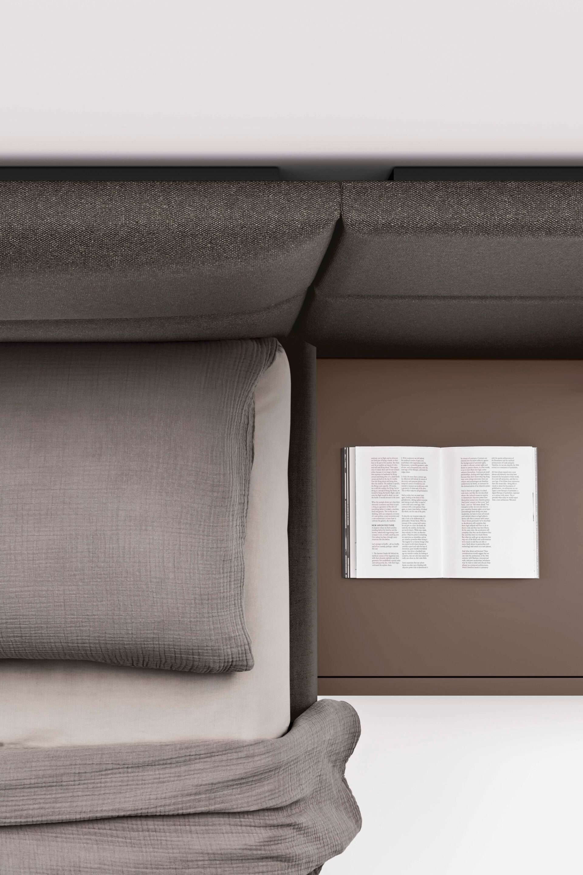 Высокое изголовье для двуспальной кровати со встроенными тумбочками Alf DaFrè SUITE SYSTEM 2 ARCH-00143538 - Вид №17