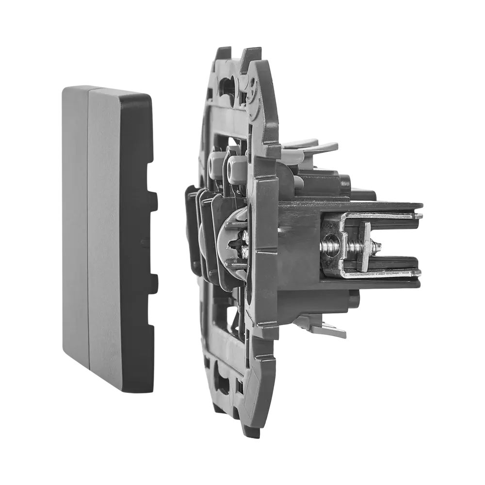 LEXMAN LILIAN - двухклавишный переключатель скрытого монтажа в антрацитовом исполнении 86761712 STLM-1107413 - Вид №5