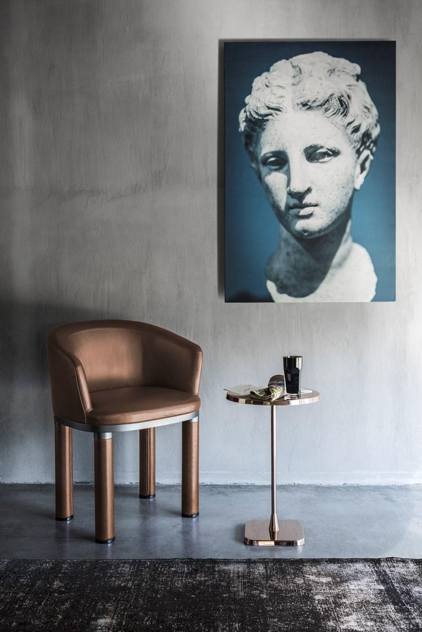 GHIDINI1961 Круглый журнальный столик из нержавеющей стали Opera sun-id-1449096 - Вид №10