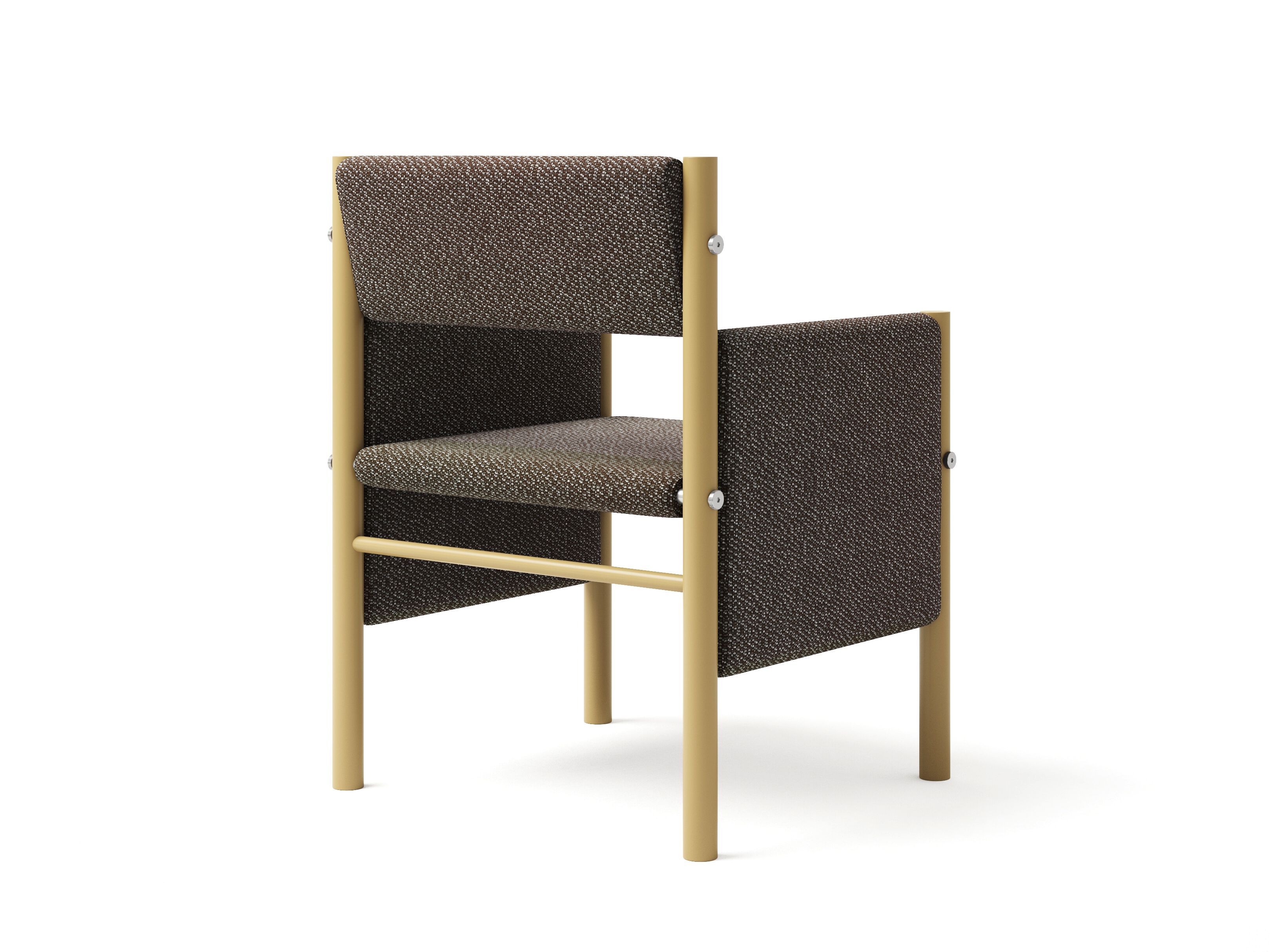 Мягкий стул из нержавеющей стали с подлокотниками Joyf Wabi ARCH-00064836 - Вид №1