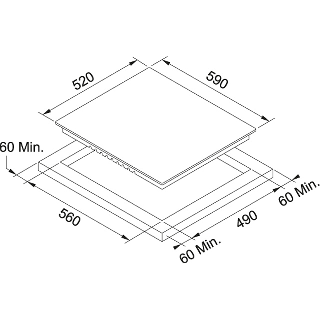 Варочная панель  FHR 603 C TD BK Franke Smart FHR 603 C TD BK Чёрное стекло  - Вид №1