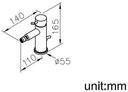 JUSTIME Смеситель для биде с одной ручкой и одним отверстием на террасе из хромированной латуни Simple 6768-99-81cp - Вид №1