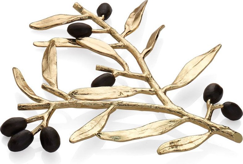 10583985 Michael Aram Подставка под горячее Michael Aram Золотая оливковая ветвь 25см, латунь (золотистая) Латунь 