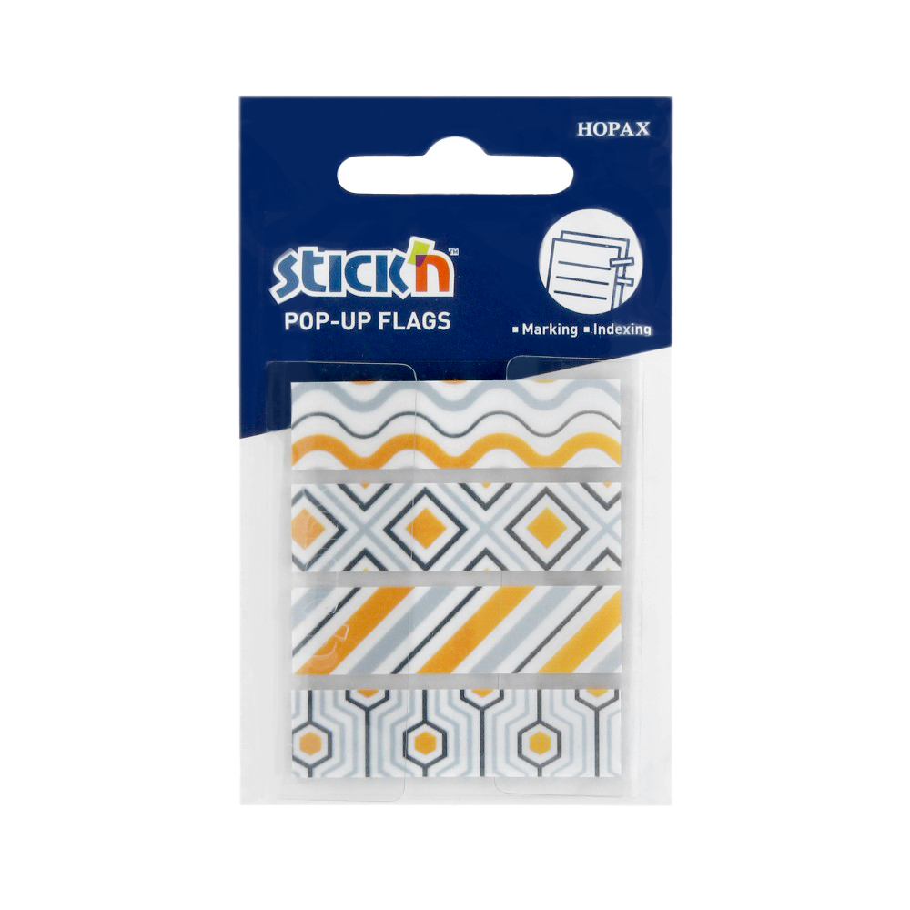 26087 Закладки самоклеящиеся пластиковые Z-сложение 70 г/м2 20 л. 4 цвета Stick`n 