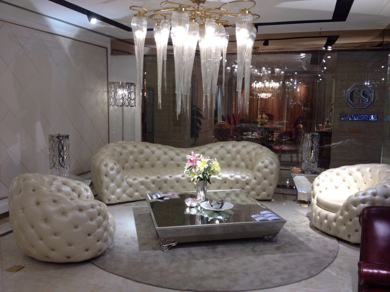 Изогнутый кожаный диван capitonné Mantellassi 1926 Nuvola ARCH-00111545 - Вид №3