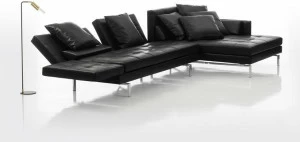 brühl Кожаный диван-кресло с шезлонгом Amber