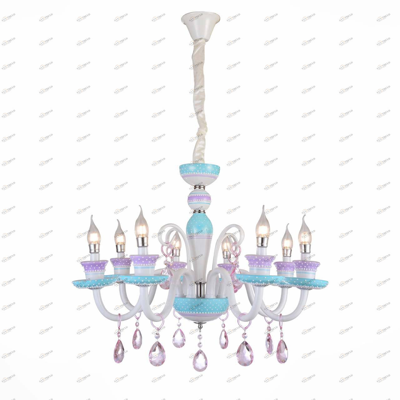 Подвесная люстра ST Luce SL671.783.08 ST LUCE ДИЗАЙНЕРСКИЕ, ORNATO 057954 Разноцветный 