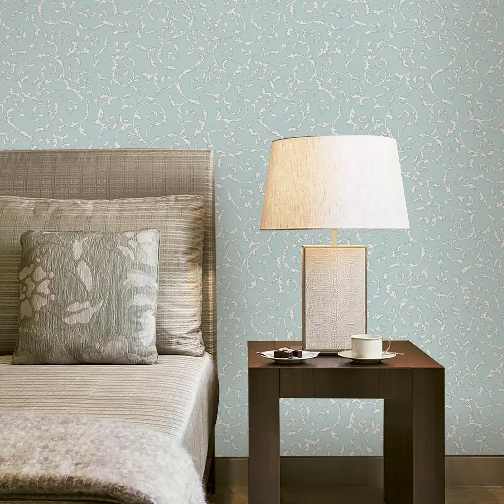 Обои флизелиновые Euro Decor Chloe зелёные 1.06 м 6007-10 83684902 STLM-2188261 Santreyd - Вид №2