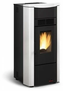 LA NORDICA EXTRAFLAME Канальный камин на гранулах с окрашенной стальной облицовкой