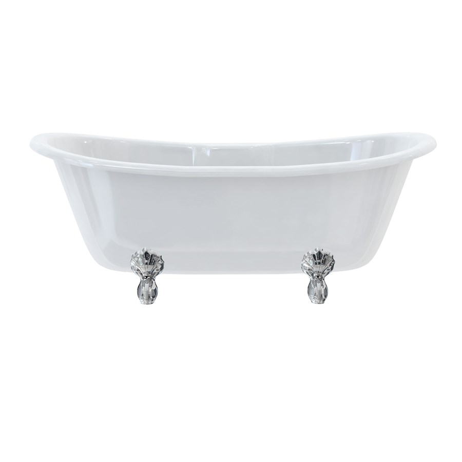 Burlington Двухсторонняя ванна Bateau с роскошными ножками с ножками Luxury Arc из хрома L2C T10F 