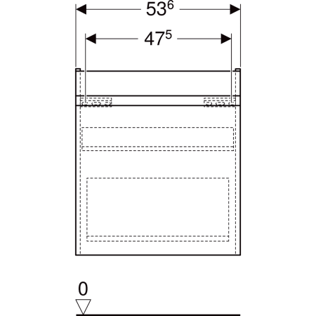 501.905.00.1 Шкафчик для раковины Geberit Renova Plan, с одним выдвижным ящиком и одним внутренним выдвижным ящиком Geberit  - Вид №46