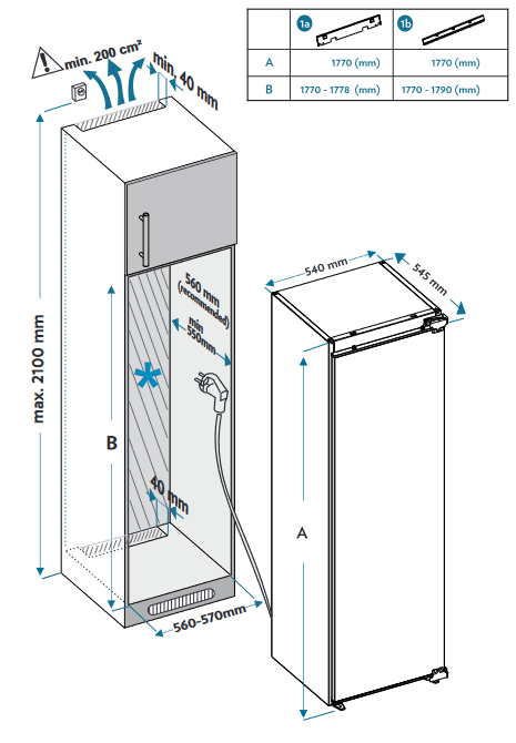 9067468 Встраиваемый холодильник без морозильника  DeLonghi DLI 17SE MARCO STDN-0117165 - Вид №15