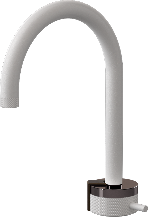 E-11502-R1OX-L2OB-WT Однорычажный прогрессивный смеситель для раковины - излив 16см GRAFF MOD+