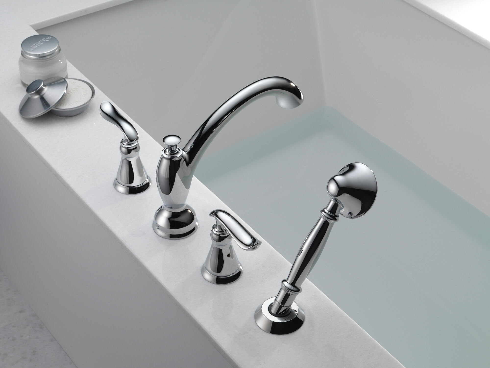 T4794-CZ Римская ванна с ручным душем Delta Faucet Linden Шампанское бронза  - Вид №2