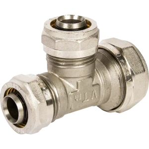 Тройник переходной Valtec 32x26x26 мм никелированная латунь VTM.331 10519279 STLM-2202739