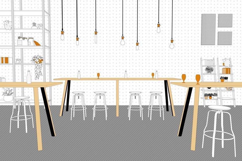 Lapalma Прямоугольный высокий стол из ламината Ori sun-id-1382417 - Вид №5