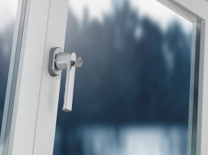 Алюминиевая оконная ручка DK с замком