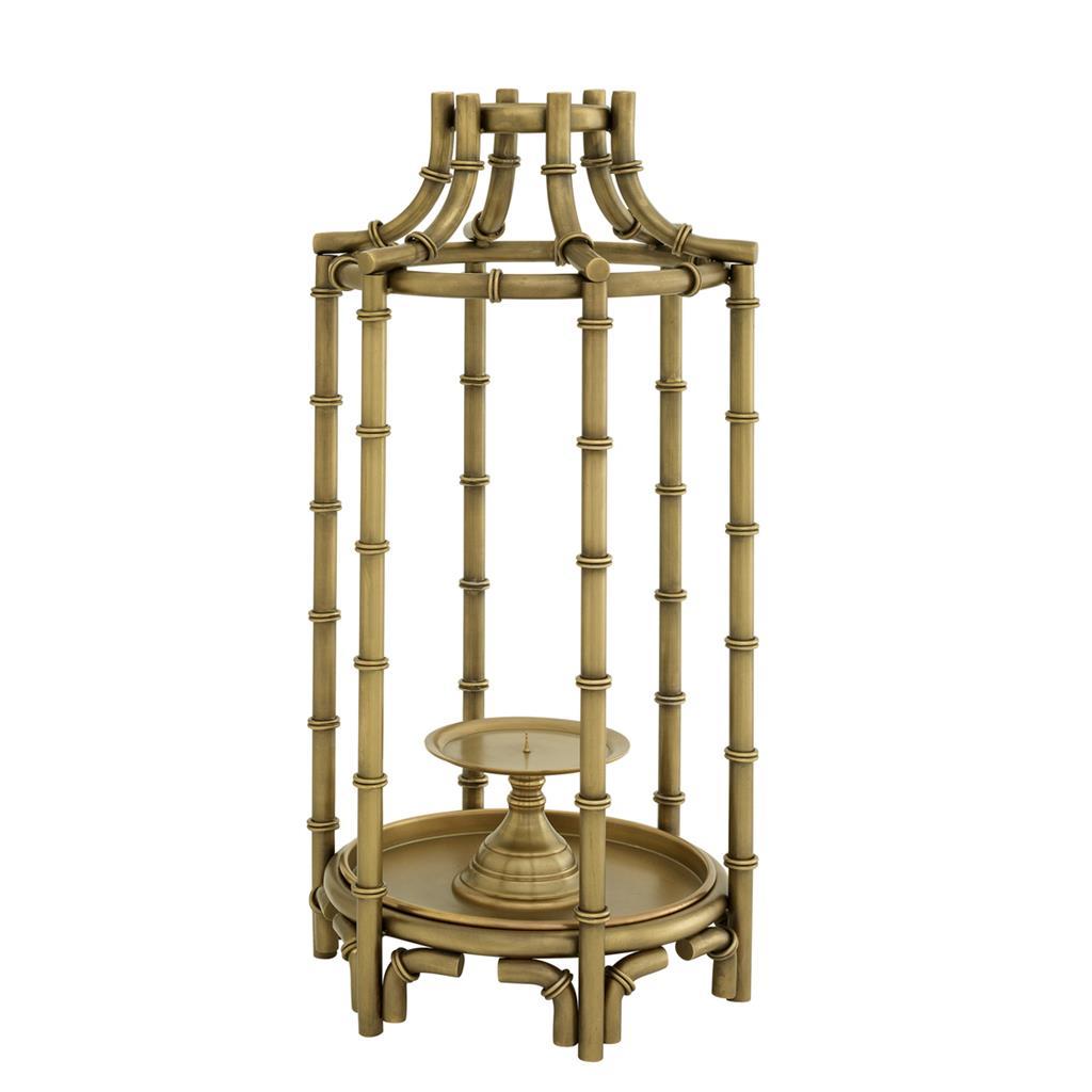 Подсвечник-фонарь металлический латунь Archipelago от Eichholtz EICHHOLTZ EICHHOLTZ 060399 Золото  - Вид №1