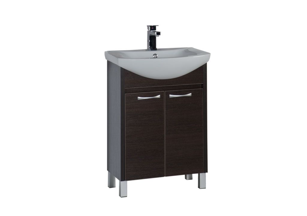 Тумба под раковину Aquanet Донна 60 венге (2 дверцы) sun-id-275360 - Вид №1