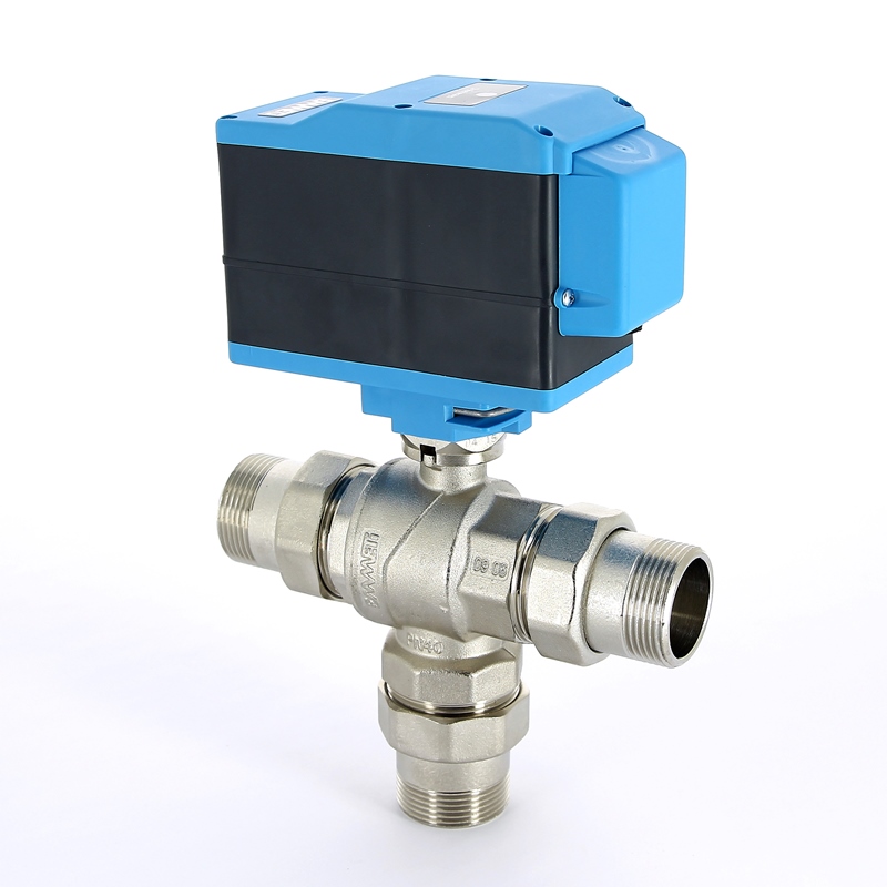 Кран шаровой с разъемными соединениями НН трехходовой MODULO PLUS с сервоприводом EMMETI 1"1/4 01425710 - Вид №2