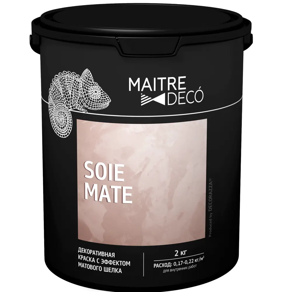 MAITRE DECO Декоративная краска Soie Mate с эффектом матового шелка 2 кг жемчужно-белый 89149809 STLM-0079137