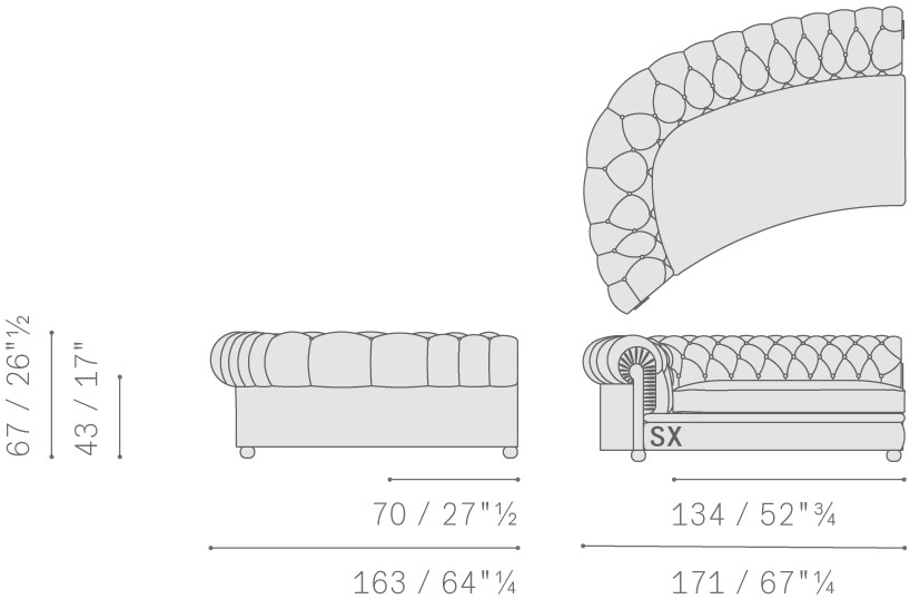 Poltrona Frau Модульный кожаный диван с тафтингом La collezione - divani e poltrone sun-id-1423378 - Вид №16