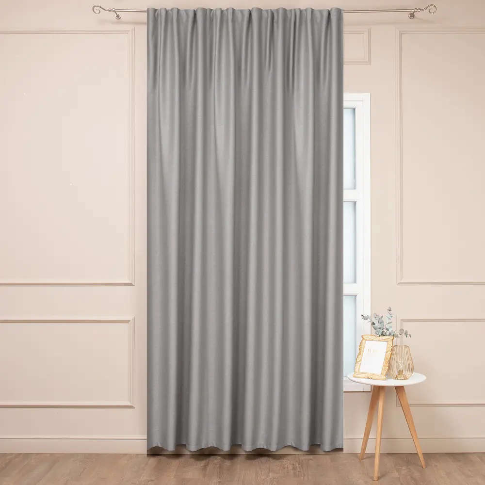 Штора готовая AMORE MIO 200×280 см, серый, неоклассика 89433199 STLM-1584060