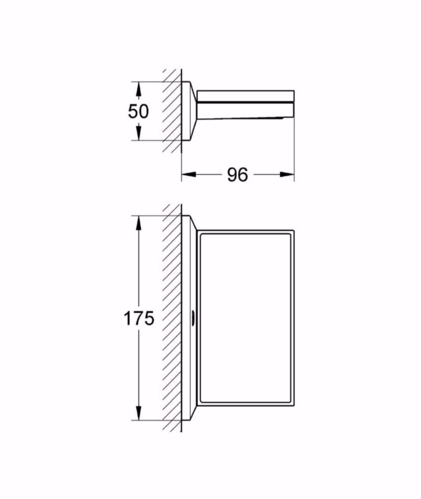 Мыльница с полочкой GROHE Allure Brilliant, хром (40504000) - Вид №2