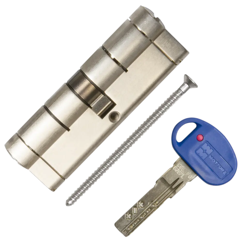 Цилиндр Mottura Champions Pro CP4D414601, 36x10x41 мм, ключ/ключ, цвет матовый никель STLM-2082675 - Вид №1