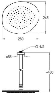 Fir Italia Хромированная потолочная душевая лейка Soffioni doccia 9370948 - Вид №1
