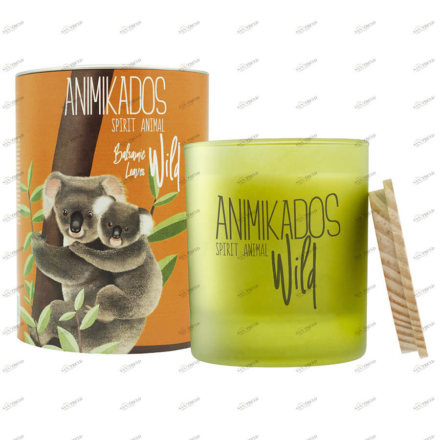 Свеча ароматическая Wild Koala "Бальзамические листья" AMBIENTAIR  00-3894995 Оранжевый 