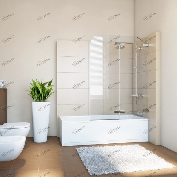 100X160GV862A Душевое ограждения на борт вынны GUTEWETTER Германия Trend