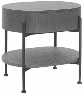 HC28 Cosmo Овальная тумба прикроватная из шпонированной древесины  53c010