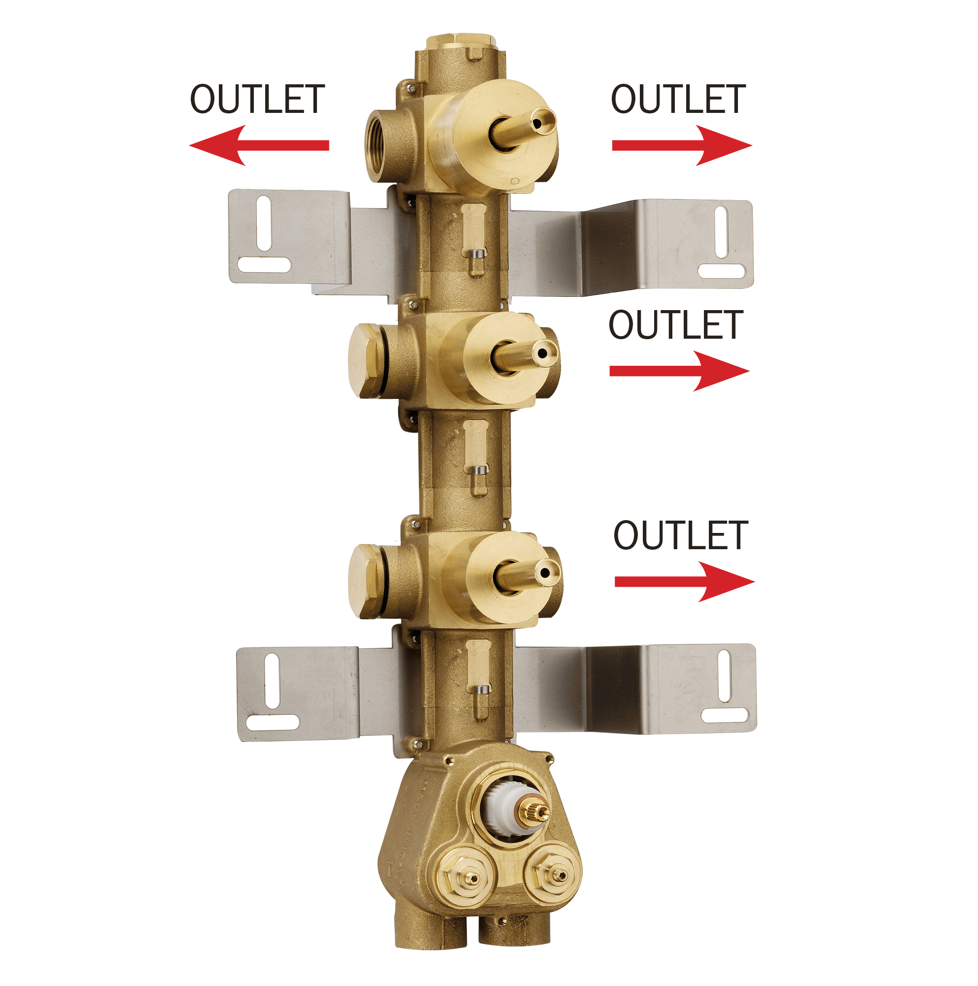 Z032205 + Z030271 000 Смеситель & запорный кран Cube 4 Outlets (with diverter) HP BOSSINI  - Вид №1