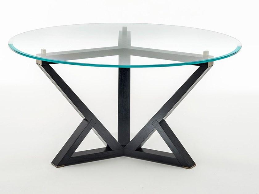 OAK Круглый стол из дерева и стекла Milano collection Sc5020 - Вид №1