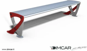 DIMCAR Металлическая скамейка в современном стиле без спинки Elite 1137-p