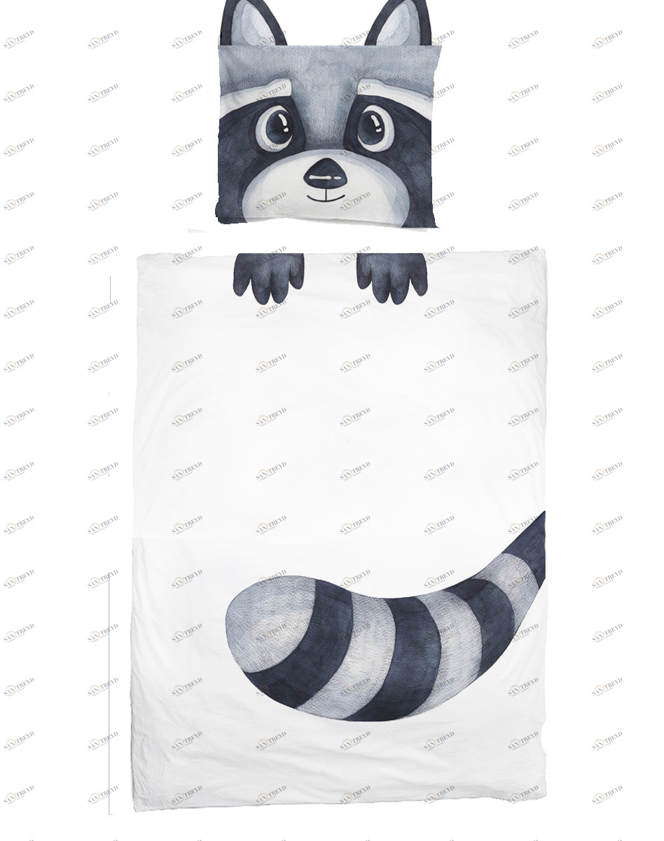 Комплект детского постельного белья "Енот" VAMVIGVAM  282094 Белый;серый Santreyd 