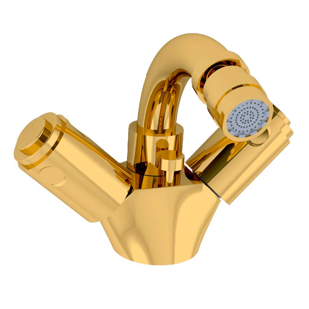 C32-4101 C32-4101 Смеситель для биде на одно отверстие ГЛАДКАЯ ЗВЕЗДА Cristal & Bronze STAR LISSE  - Вид №1