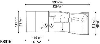 B&B Italia Модульный диван из ткани Bend sun-id-1452964 - Вид №28