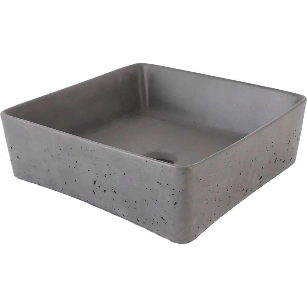 Раковина Square 390 накладная 39 см цвет графит 89149548 STLM-2113526 Santreyd