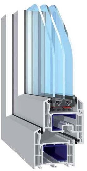 NUSCO Распашное окно из пвх с тройным остеклением Finestre in pvc sun-id-1468821 - Вид №1