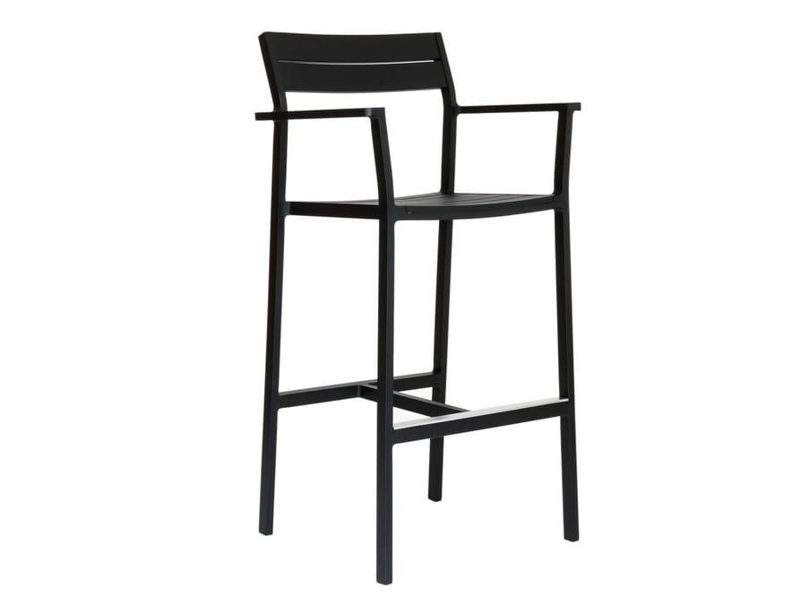 Высокий алюминиевый стул с порошковым покрытием со спинкой Case Eos ARCH-00077614 - Вид №3