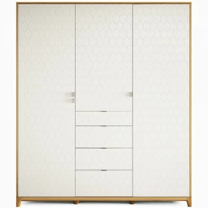 Шкаф трехстворчатый с ящиками молочный Case №2 THE IDEA  210394 Бежевый;белый