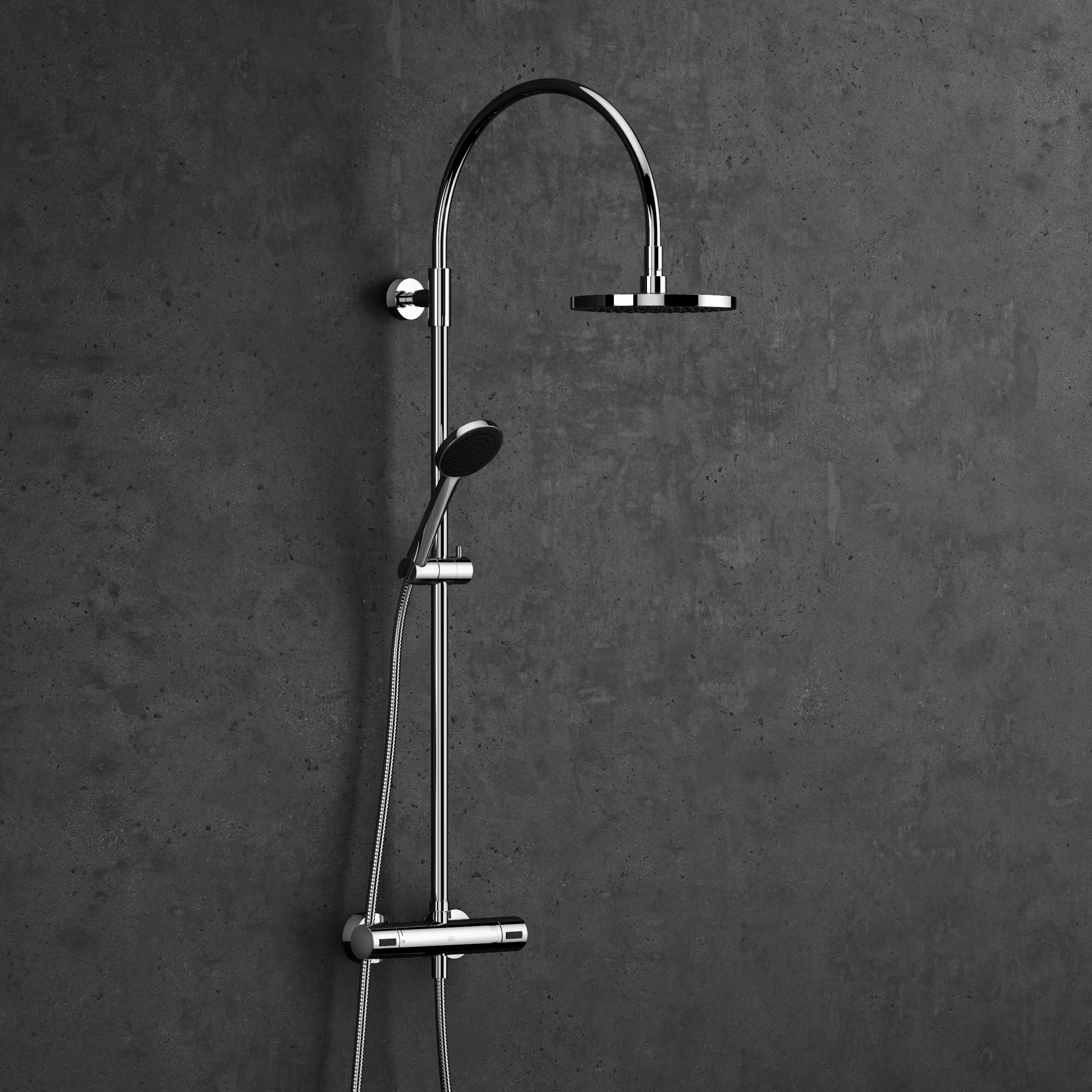 TARA Showerpipe с термостатом для душа 220 мм - Шампанское (22-каратное золото) DornBracht ST0503048892-47 - Вид №1