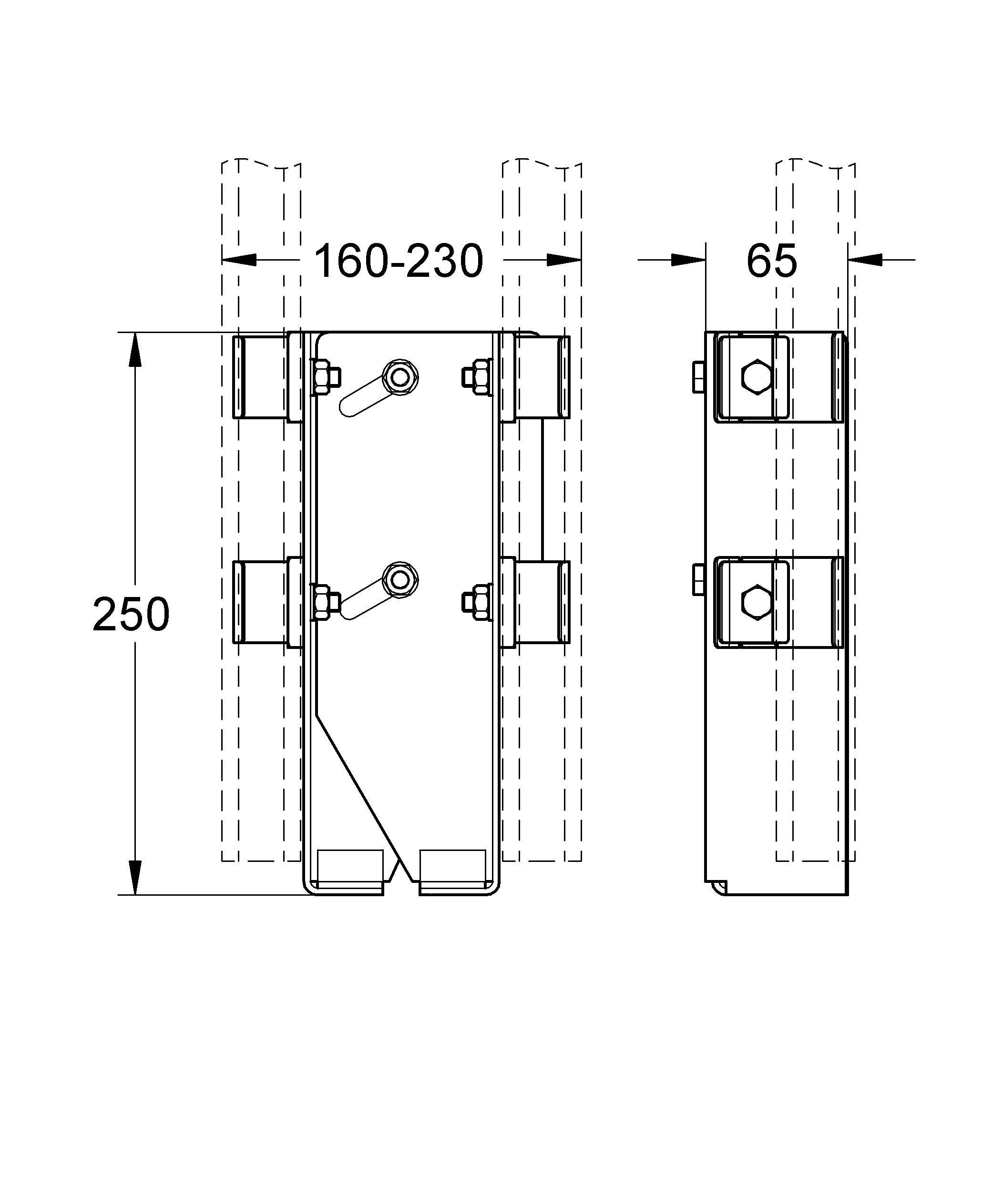 Крепеж для свободностоящей инсталляции GROHE Rapid Pro (39025000) - Вид №1