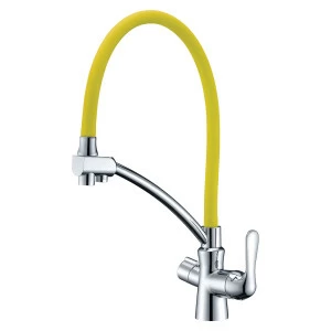 LM3070C-Yellow Смеситель Comfort для кухни с подключением к фильтру с питьевой водой LEMARK COMFORT
